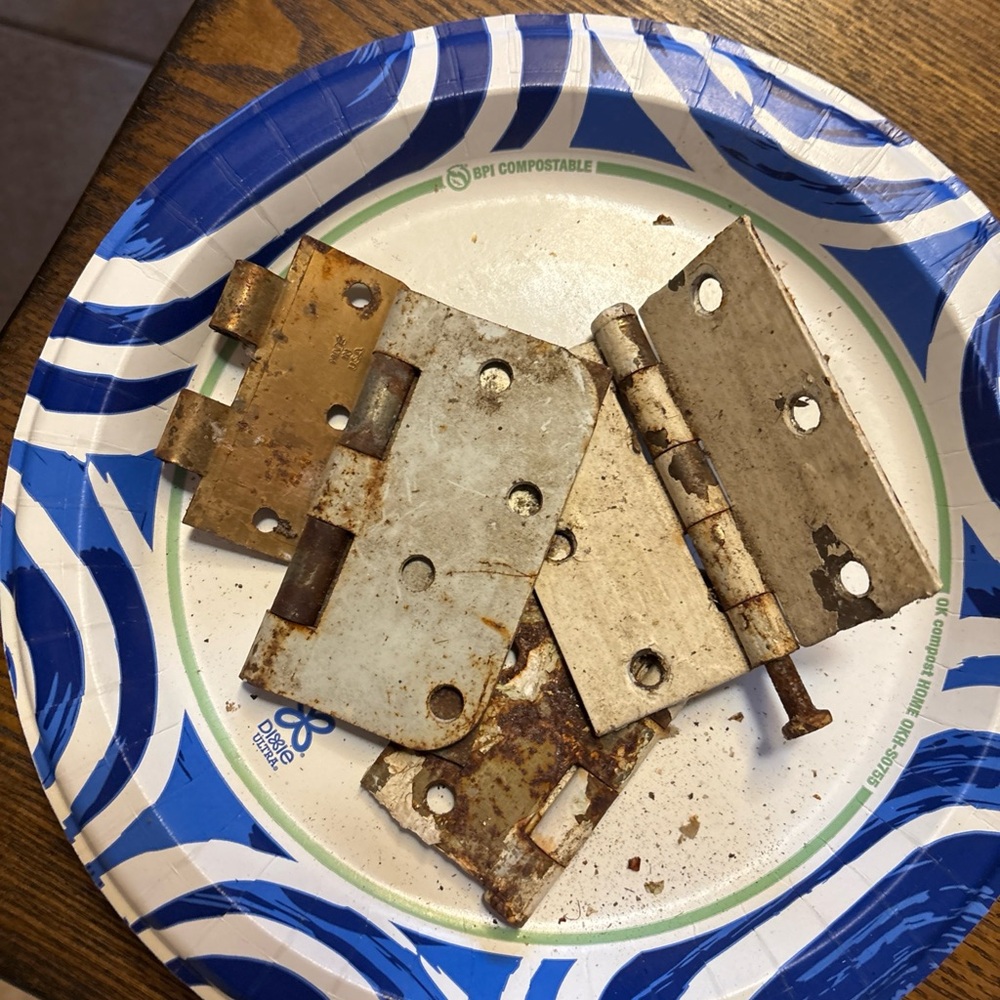 Vintage Metal Hinges Set